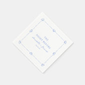 Serviette En Papier Coastal Chic Blue Personalized Rehearsal Dinner (Coin)