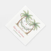Serviette En Papier Coastal Christmas Palm Trees With Hammock (Coin)