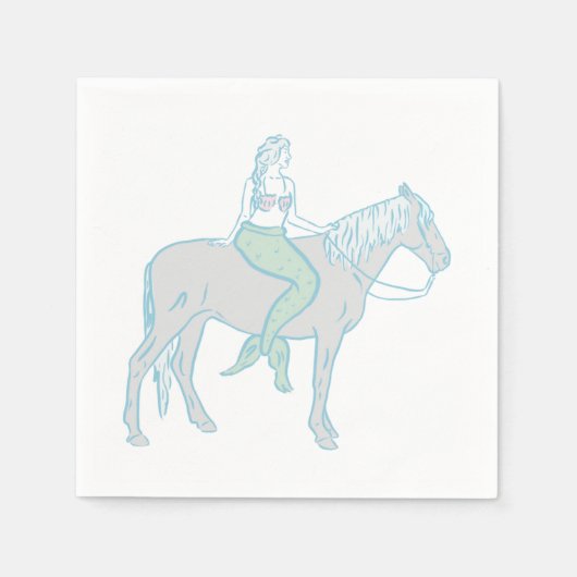Serviette En Papier Coastal cowgirl (Devant)