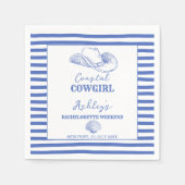 Serviette En Papier Coastal Cowgirl Bachelorette week-end imprimé (Devant)