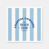 Serviette En Papier Coastal Cowgirl The Beach Club Denim Cabana Stripe (Devant)