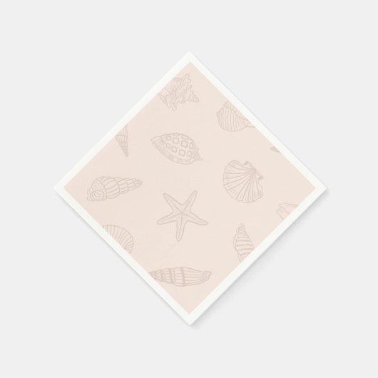 Serviette En Papier Coastal Dine Shell rose (Coin)