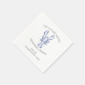 Serviette En Papier Coastal Lobster Wedding Rehearsal Dinner Sticker (Coin)