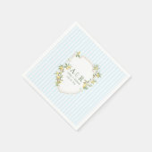 Serviette En Papier Coastal Mediterranean Lemon Crest Wedding (Coin)