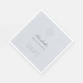 Serviette En Papier Coastal Nautical Shell Blue Bridal Shower Welcome (Coin)