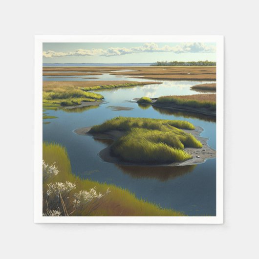 Serviette En Papier Coastal tranquillité (Devant)