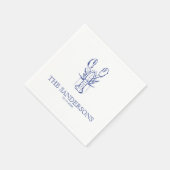 Serviette En Papier Coastal Wedding Napkin (Coin)