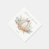 Serviette En Papier Coastère Chute Citrouille Beach Seashells (Coin)
