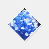 Serviette En Papier Cobalt bleu floral élégant bleu hydrangées (Coin)