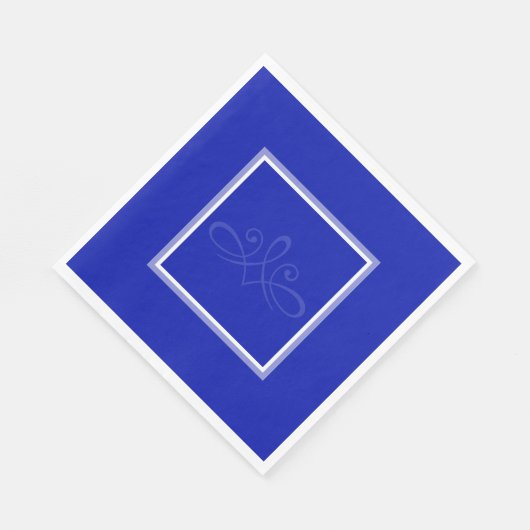 Serviette En Papier Cobalt serviettes bleues et blanches (Coin)