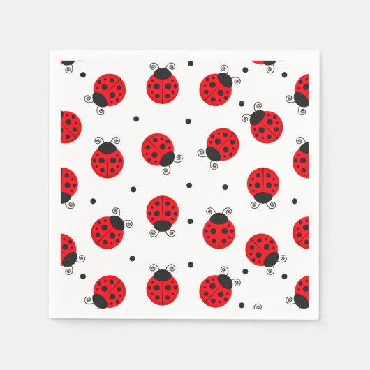 Serviette En Papier Coccinelle  (Devant)