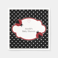 Coccinelle noir blanc et rouge à pois Fête