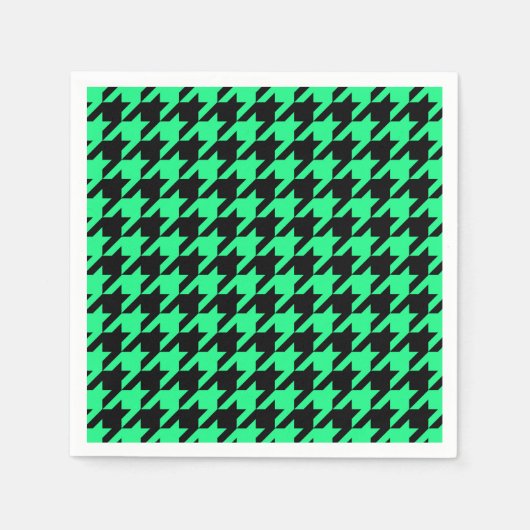 Serviette En Papier Coche de pied noir vert (Devant)