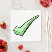 Serviette En Papier Coche Vert Symbole de Validation (En situation)