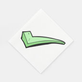 Serviette En Papier Coche Vert Symbole de Validation (Coin)