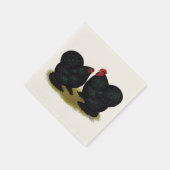Serviette En Papier Cochins Black Bantam Paire (Coin)