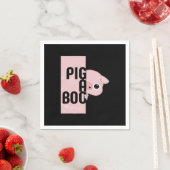 Serviette En Papier Cochon A Boo (En situation)