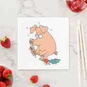 Serviette En Papier Cochon complet (En situation)