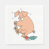 Serviette En Papier Cochon complet (Devant)