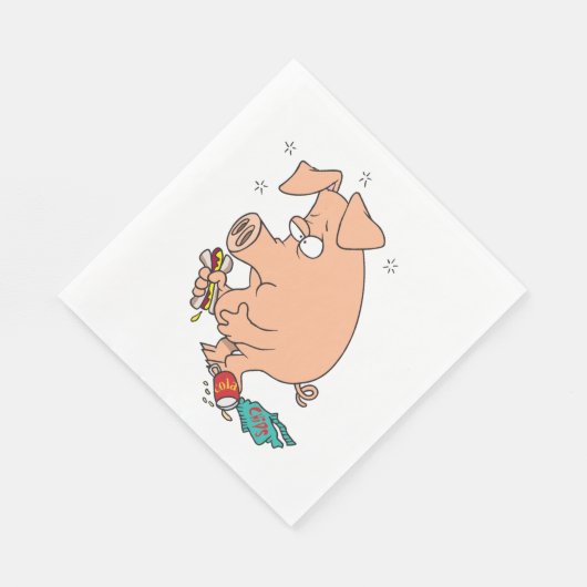 Serviette En Papier Cochon complet (Coin)