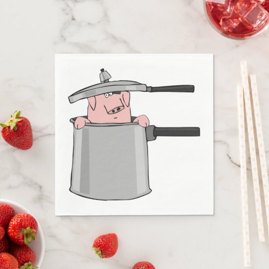 Serviette En Papier Cochon Dans Un Pot (En situation)