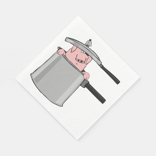 Serviette En Papier Cochon Dans Un Pot (Coin)
