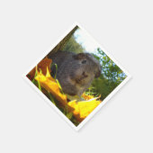 Serviette En Papier Cochon de Guinée mignonne en nature (Coin)