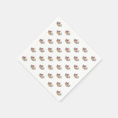 Serviette En Papier Cochon de Noël volant (Coin)