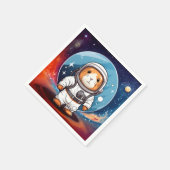 Serviette En Papier Cochon d'Inde dans l'Espace (Coin)