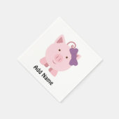 Serviette En Papier Cochon fille mignonne (Coin)