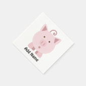 Serviette En Papier Cochon mignon surpris (Coin)