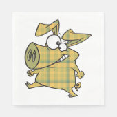 Serviette En Papier Cochon plat (Devant)