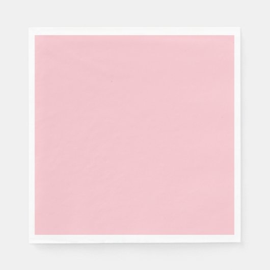 Serviette En Papier Cochon solide rose doux (Devant)