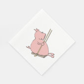 Serviette En Papier Cochon Sur Une Flèche (Coin)