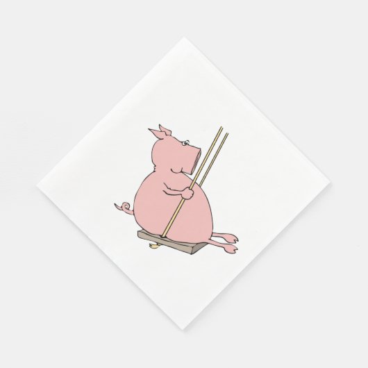 Serviette En Papier Cochon Sur Une Flèche (Coin)