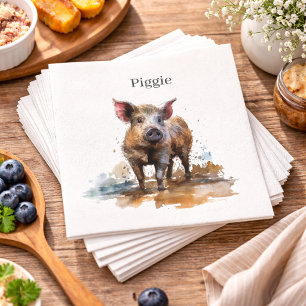 Serviette En Papier Cochonnet joueur, personnalisé