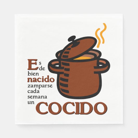 Serviette En Papier Cocido (Devant)