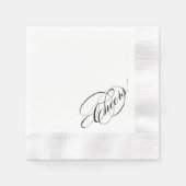 Serviette En Papier Cockail Napkin : Bravo ! Napkins mariage (Devant)