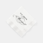 Serviette En Papier Cockail Napkin : Mangez, buvez et soyez mariés (Coin)