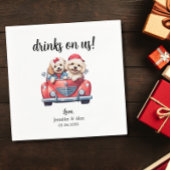 Serviette En Papier Cockapo mignon Doodle Mariage Cocktail sur mesure