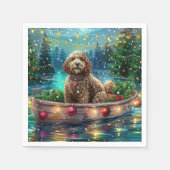Serviette En Papier Cockapoo Christmas Festive Voyage (Devant)
