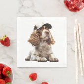 Serviette En Papier Cocker Baseball (En situation)