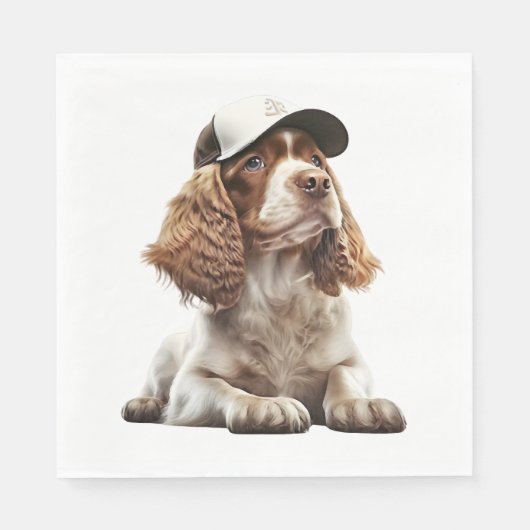 Serviette En Papier Cocker Baseball (Devant)