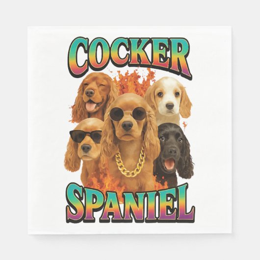 Serviette En Papier Cocker Spaniel (Devant)