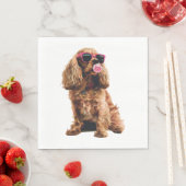 Serviette En Papier Cocker Spaniel (En situation)