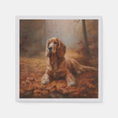 Serviette En Papier Cocker Spaniel à l'automne Feuilles automne Inspir (Devant)
