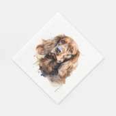 Serviette En Papier Cocker Spaniel, Chien Art, Cocker Spaniel Cadeau,  (Coin)