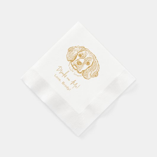 Serviette En Papier Cocker Spaniel Chien Boisson Personnalisée Sur Moi (Coin)