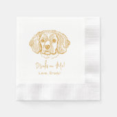 Serviette En Papier Cocker Spaniel Chien Boisson Personnalisée Sur Moi (Devant)