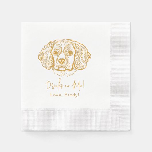 Serviette En Papier Cocker Spaniel Chien Boisson Personnalisée Sur Moi (Devant)